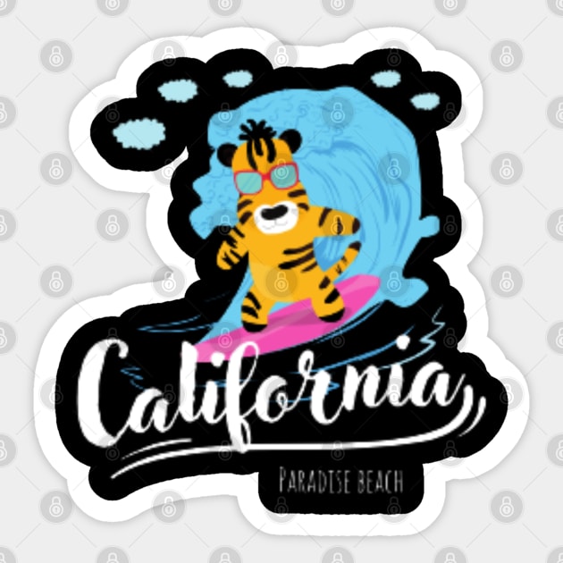 California Beach Sticker by Teeshop